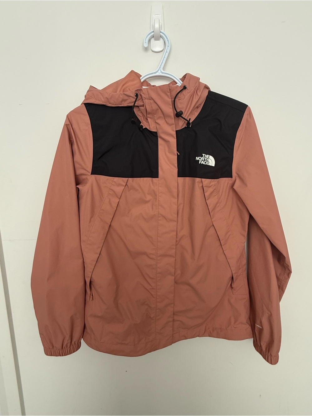 The North Face Coral Pink and Black Hooded Shell Jacket - Picture 2 of 4